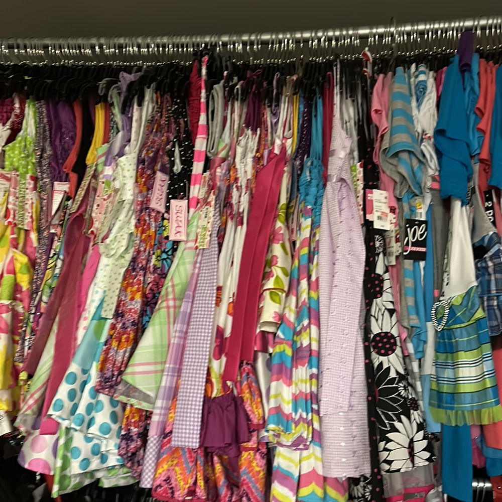 Lot of 5 Items 4 &p up Girls summer cotton dresses mixed sizes mixed brand